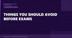 Things You Should Avoid Before Exams