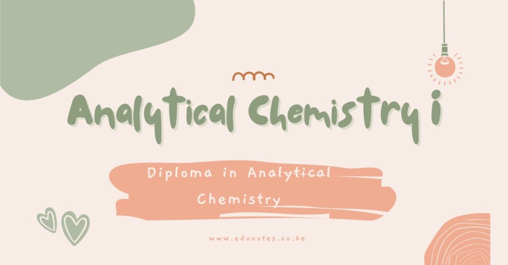 Analytical Chemistry I