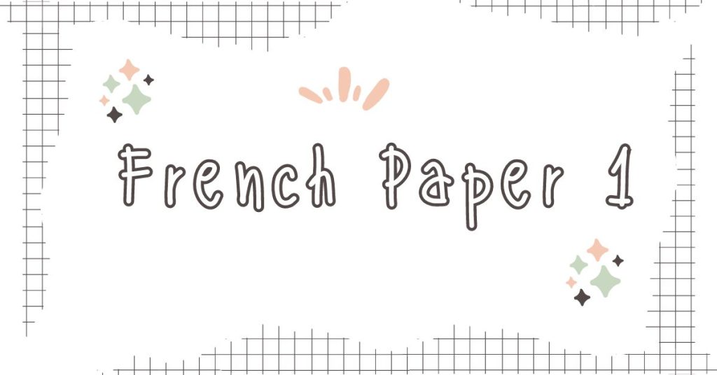 French Paper 1