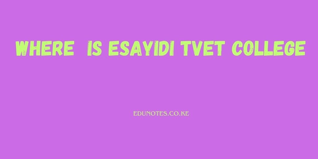 Where is Esayidi TVET college