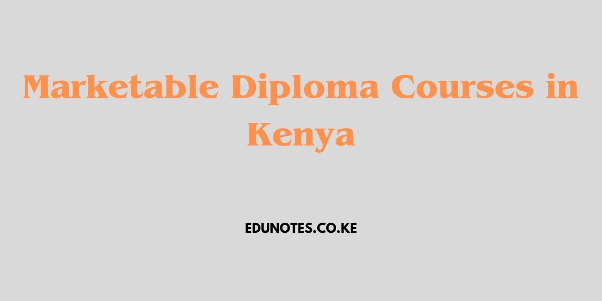 Marketable Diploma Courses In Kenya - EDU NOTES