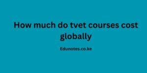 How much do tvet courses cost globally