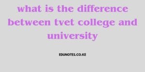 What is the difference between TVET college and University