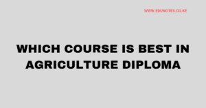 Which course is best in Agriculture Diploma