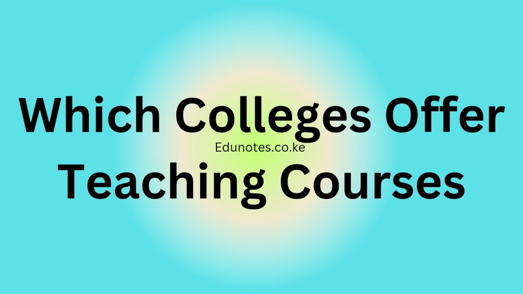 which colleges offer teaching courses