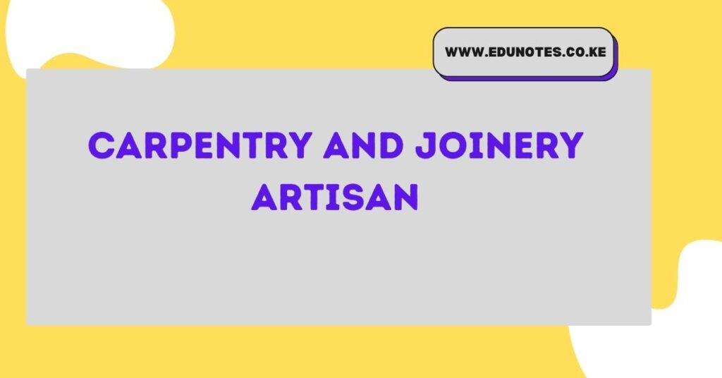 Carpentry and Joinery Artisan