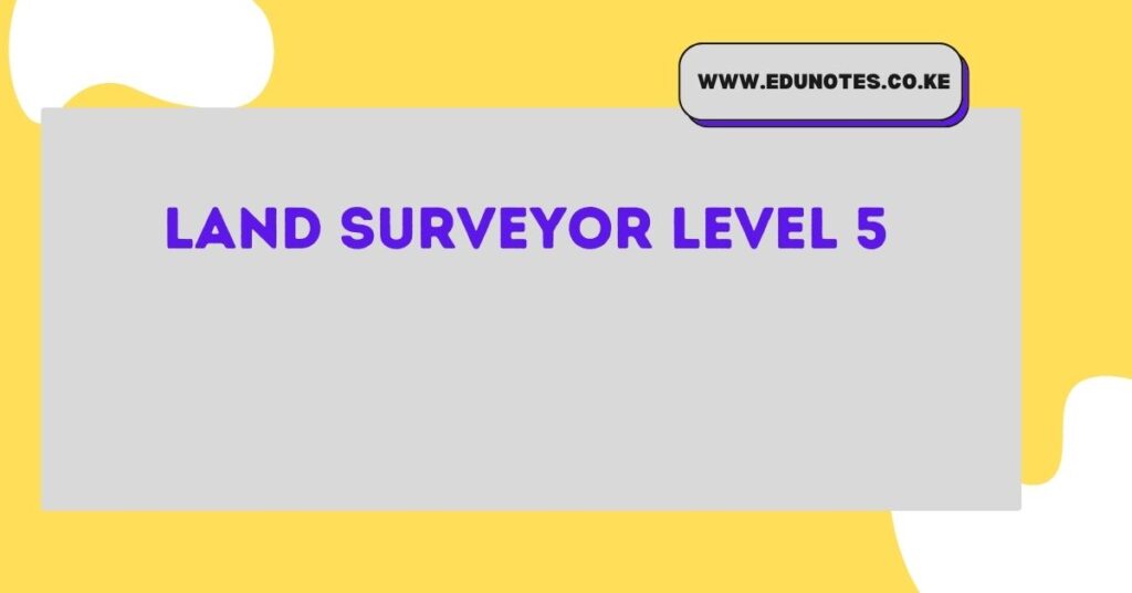 Land Surveyor Level 5