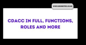 CDACC in full, functions, roles and more