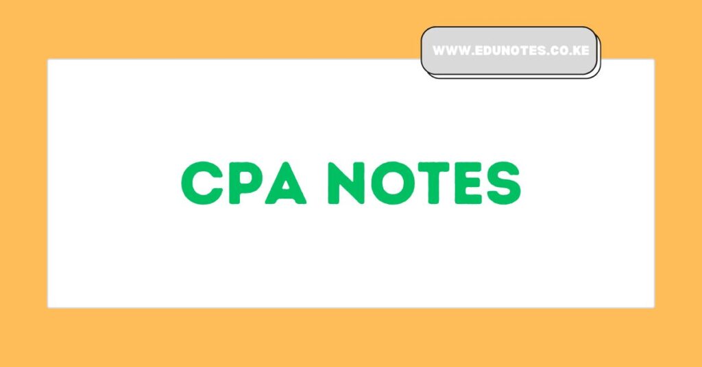 CPA NOTES