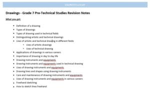 Drawings – Grade 7 Pre-Technical Studies Revision Notes