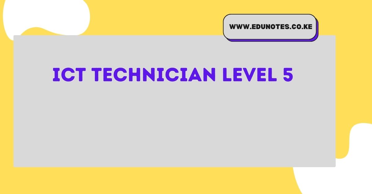 ICT Technician Level 5 Notes
