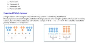 Whole Numbers - Grade 7 Mathematics Revision Notes