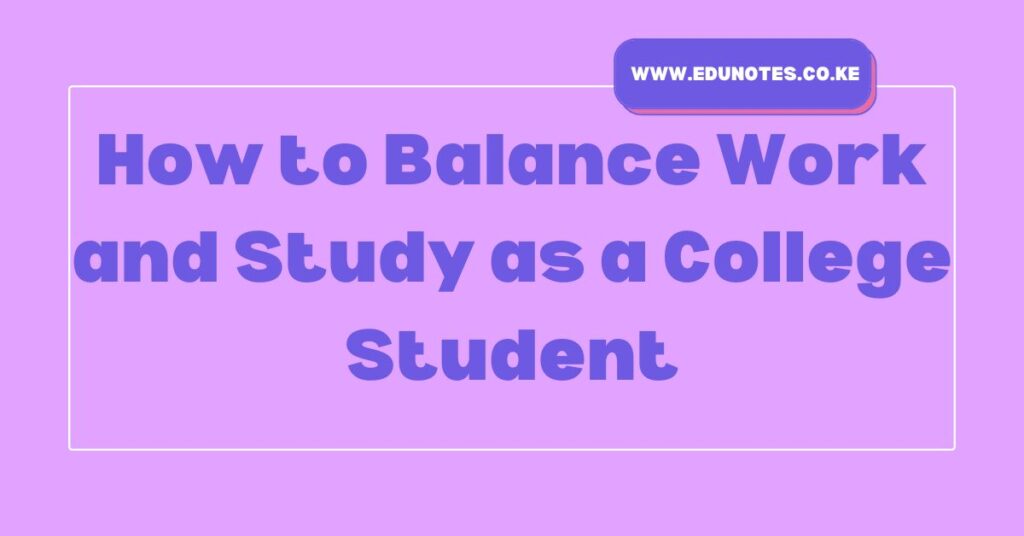 College student balancing work and study with a planner