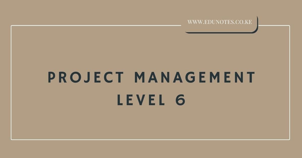 Project Management Level 6 Diploma Notes Kenya | EduNotes