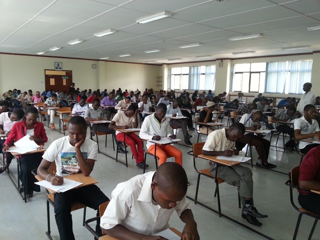 TVET students preparing for exams