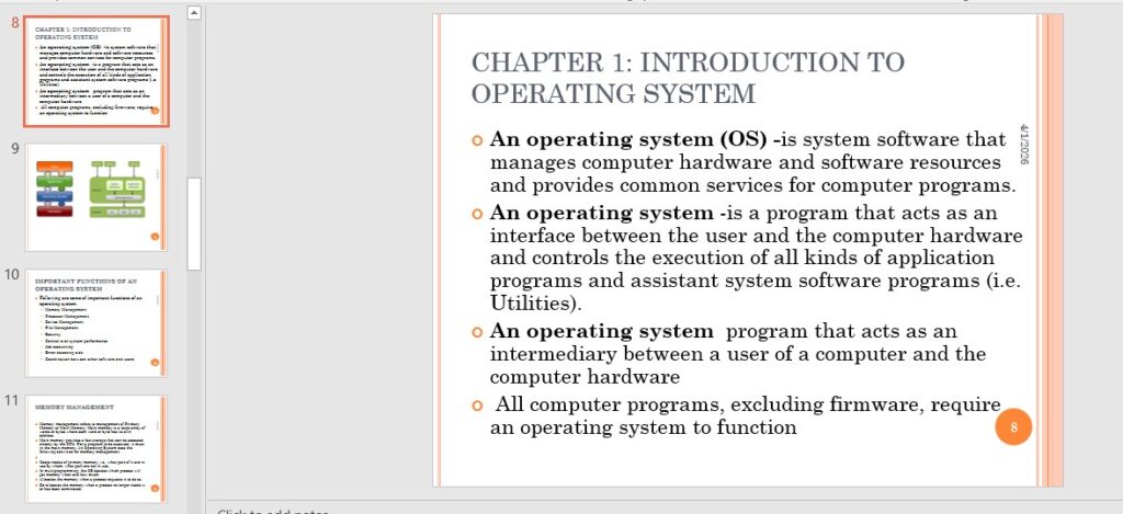 DICT Operating Systems Notes