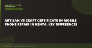 Artisan vs Craft Certificate in Mobile Phone Repair in Kenya: Key Differences