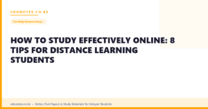 How to Study Effectively Online: 8 Tips for Distance Learning Students