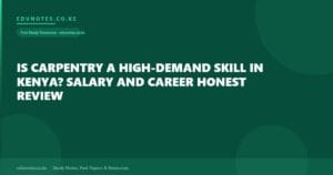 Is Carpentry a High-Demand Skill in Kenya? Salary and Career Honest Review