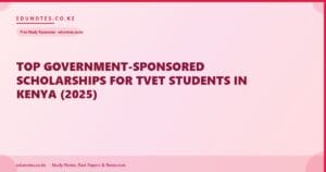 Top Government-Sponsored Scholarships for TVET Students in Kenya (2025)