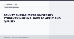 County Bursaries for University Students in Kenya: How to Apply and Qualify