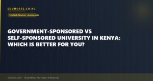 Government-Sponsored vs Self-Sponsored University in Kenya: Which Is Better for You?