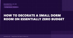 How to Decorate a Small Dorm Room on Essentially Zero Budget