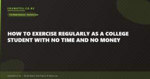 How to Exercise Regularly as a College Student With No Time and No Money