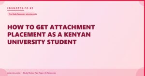 How to Get Attachment Placement as a Kenyan University Student