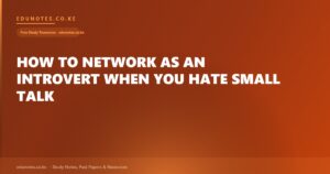How to Network as an Introvert When You Hate Small Talk