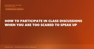 How to Participate in Class Discussions When You Are Too Scared to Speak Up