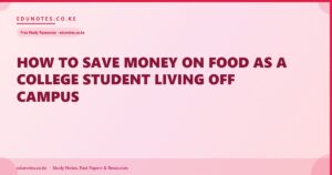 How to Save Money on Food as a College Student Living Off Campus