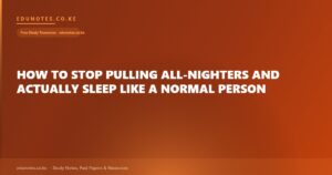 How to Stop Pulling All-Nighters and Actually Sleep Like a Normal Person