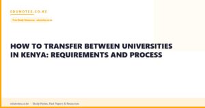 How to Transfer Between Universities in Kenya: Requirements and Process