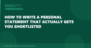 How to Write a Personal Statement That Actually Gets You Shortlisted