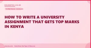 How to Write a University Assignment That Gets Top Marks in Kenya