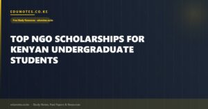 Top NGO Scholarships for Kenyan Undergraduate Students