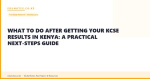 What to Do After Getting Your KCSE Results in Kenya: A Practical Next-Steps Guide